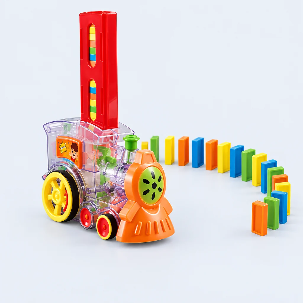 Electric Domino Train with Lights & Music 120pcs