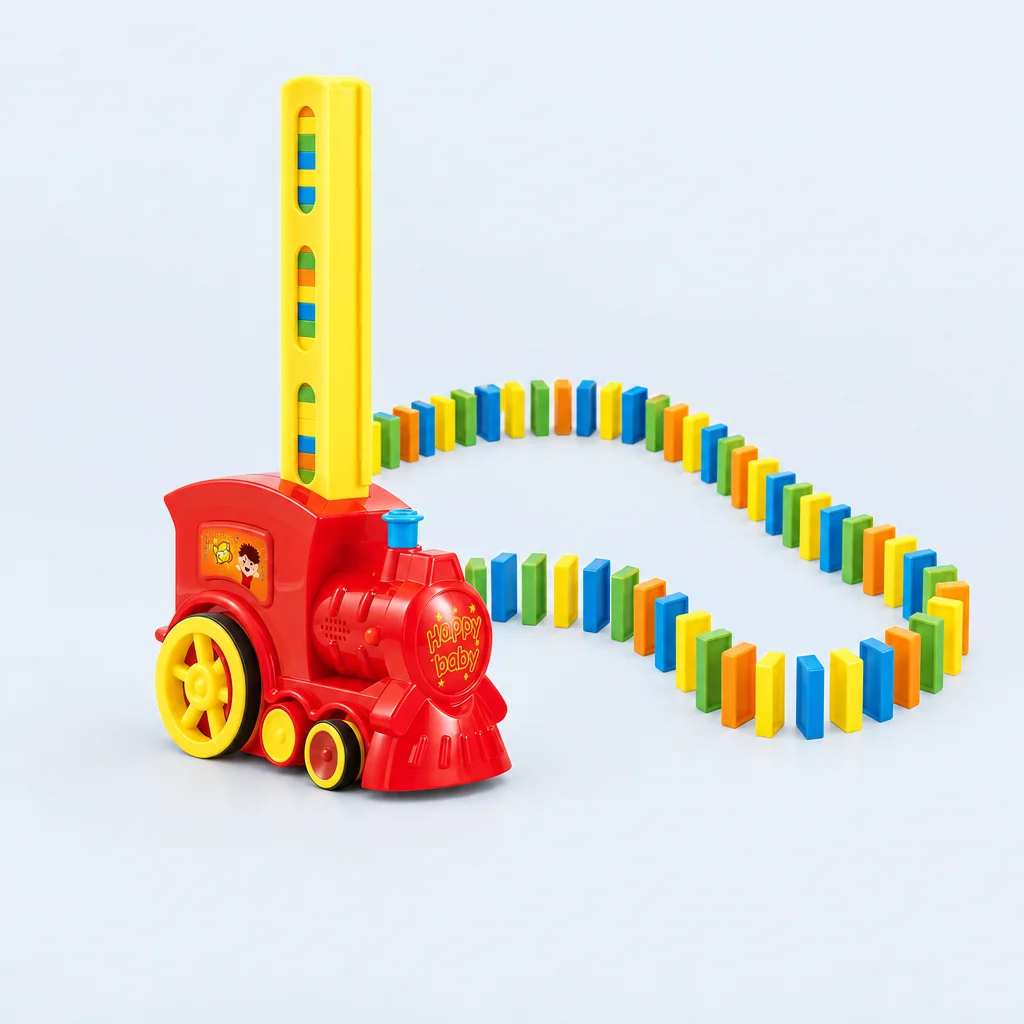 Electric Domino Train with Lights & Music 120pcs
