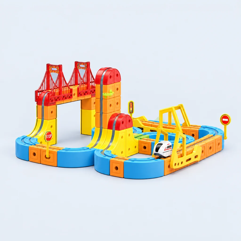 Magnetic Track Building Toy NEW (with Train)