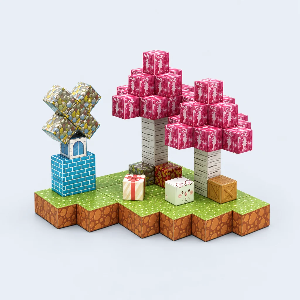 Minecraft Magnetic Bricks
